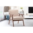 thumbnail image 1 of Mid - Century Reading Room Accent Chair | Perfect for Leisure Reading | Rubber Wood Frame and High - Density Sponge | Easy to Set Up, 1 of 6