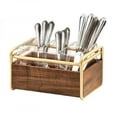 thumbnail image 1 of Mid-Century Rectangular Flatware Holder, Brass - 9.5 x 6.5 x 5.5 in., 1 of 1