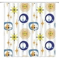 thumbnail image 1 of Mid Century Shower Curtain Atomic Starbursts Retro Abstract Geometric Space Geometric Vintage Classic 1950S 1960S Iconic Pattern Modern Sputnik Home Decor Fabric Bath Curtain with Hook, 1 of 3