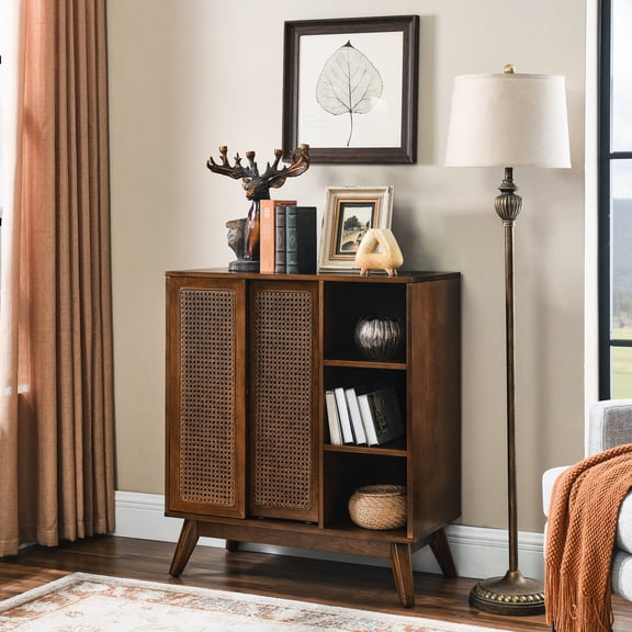 Mid Century Sideboard Cabinet - Elegant Design, Flexible Storage, Fits Bedroom Decor