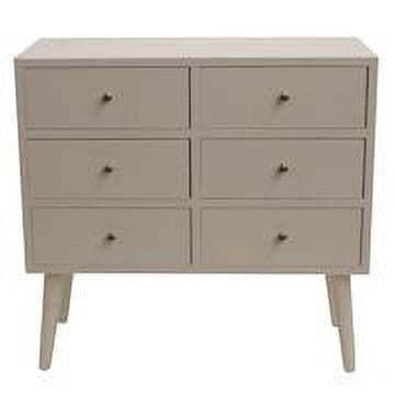 Prepac milo mid century modern 6 drawer double dresser in white deals