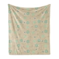 thumbnail image 1 of Mid Century Soft Flannel Fleece Blanket, Winter Season Theme Inspired Abstract Vintage Shapes Art Print, Cozy Plush for Indoor and Outdoor Use, 50" x 60", Pale Mustard and Multicolor, by Ambesonne, 1 of 6