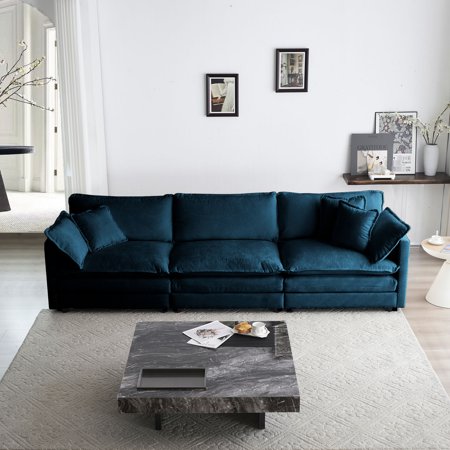 Mid - Century Style, 3 - Seat Couch | Provide Prime Relaxation in Various Rooms | Feel Comfort with Cushioned Backrest and Seat