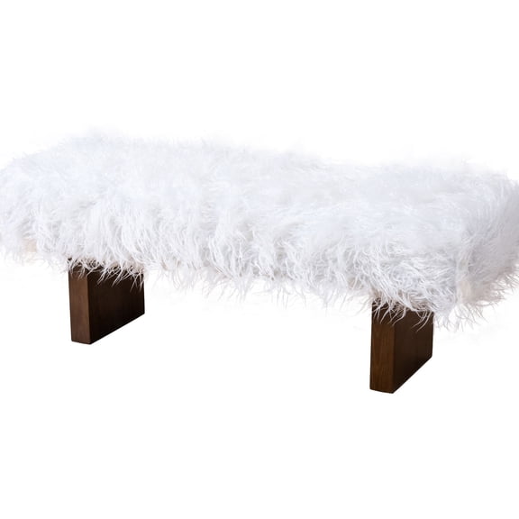 Mid - Century Style Bench | Works as Ottoman, Family - Oriented | Sturdy Frame for Long - Term Use