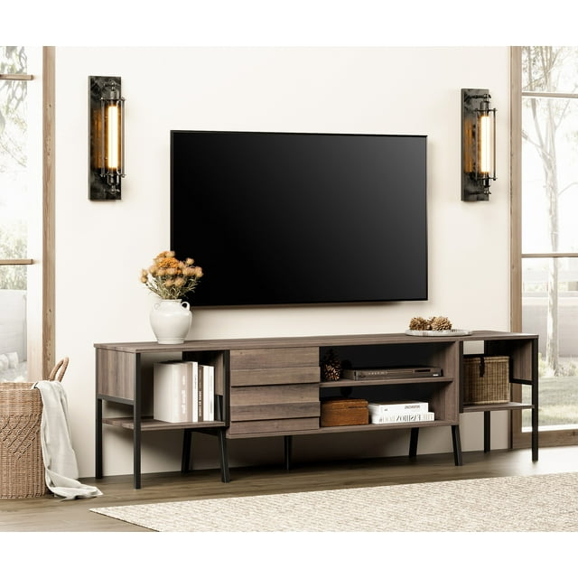 MidCentury TV Stand for TV up to 80 inch Wood Modern Entertainment