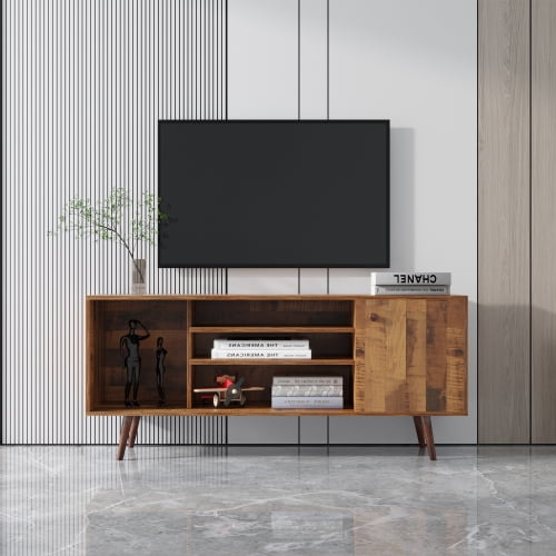 Mid Century TV Stand for TVs up to 60 Inches Entertainment Center