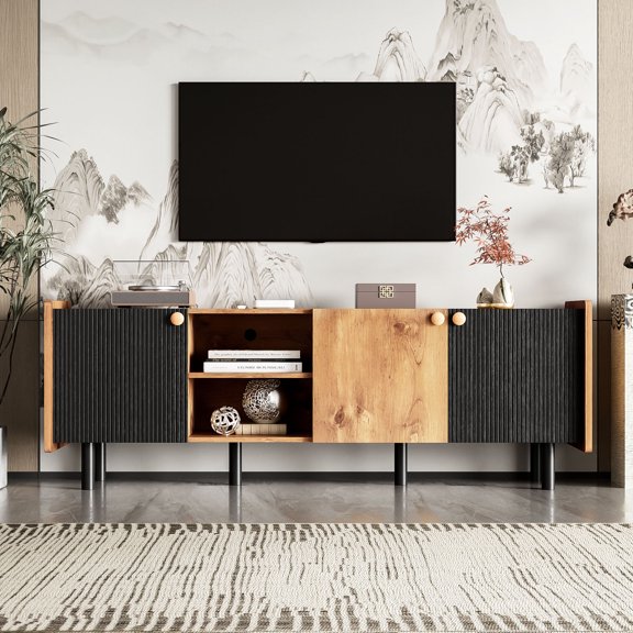 Mid Century TV Stand with Ample Storage Space / Easy Assembly in Living Room