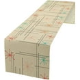 thumbnail image 1 of Mid Century Table Runne Retro Abstract Geometric Modern Diamond Atomic Star 1950S 1960S Coffee Table Decoration for Kitchen Dining Room Holiday Party Family Gatherings Decor 13x70in, 1 of 6