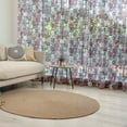 thumbnail image 1 of Mid Century Tulle Curtains with Rod Pocket, Rich Pattern of Motifs from Fifties Groovy and Unusual Forms Checkered Design, Sheer Drape for Wedding Party 2 Panels, 7 Sizes, Multicolor, by Ambesonne, 1 of 3