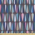 thumbnail image 1 of Mid Century Upholstery Fabric by the Yard, Modern Style Retro Pattern Droplet Shapes Mosaic in Various Color Tones, Decorative Fabric for DIY and Home Accents, 3 Yards, Multicolor by Ambesonne, 1 of 4