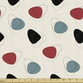 thumbnail image 1 of Ambesonne Mid Century Fabric by the Yard Upholstery, Retro Space Design, 2 Yards, Slate Blue Red Black, 1 of 4
