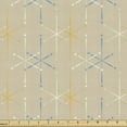 thumbnail image 1 of Ambesonne Mid Century Fabric by the Yard Upholstery, Snowflake Like Motifs, 5 Yards, Pale Mustard and Multicolor, 1 of 4