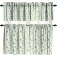 thumbnail image 1 of Mid Century Vintage Valances Set for Kitchen, Abstract Geometric Mid Century Atomic Modern Retro Home Decor Rod Pocket Window Drapes for Living Room Dining Room Office 52x18 Inch + 27x36 Inch X 2, 1 of 4