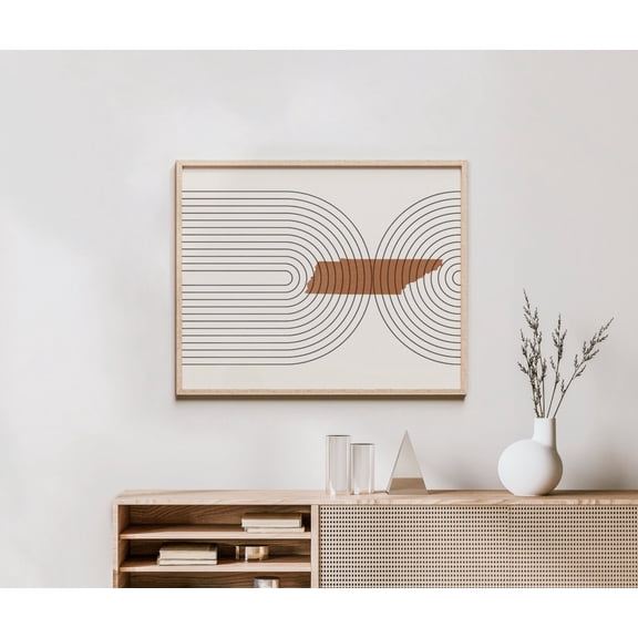 Mid Century Wall Art Minimalist Tennessee Wall Art and Decor Abstract Mid Century Modern Prints State of Tennessee State Map Print