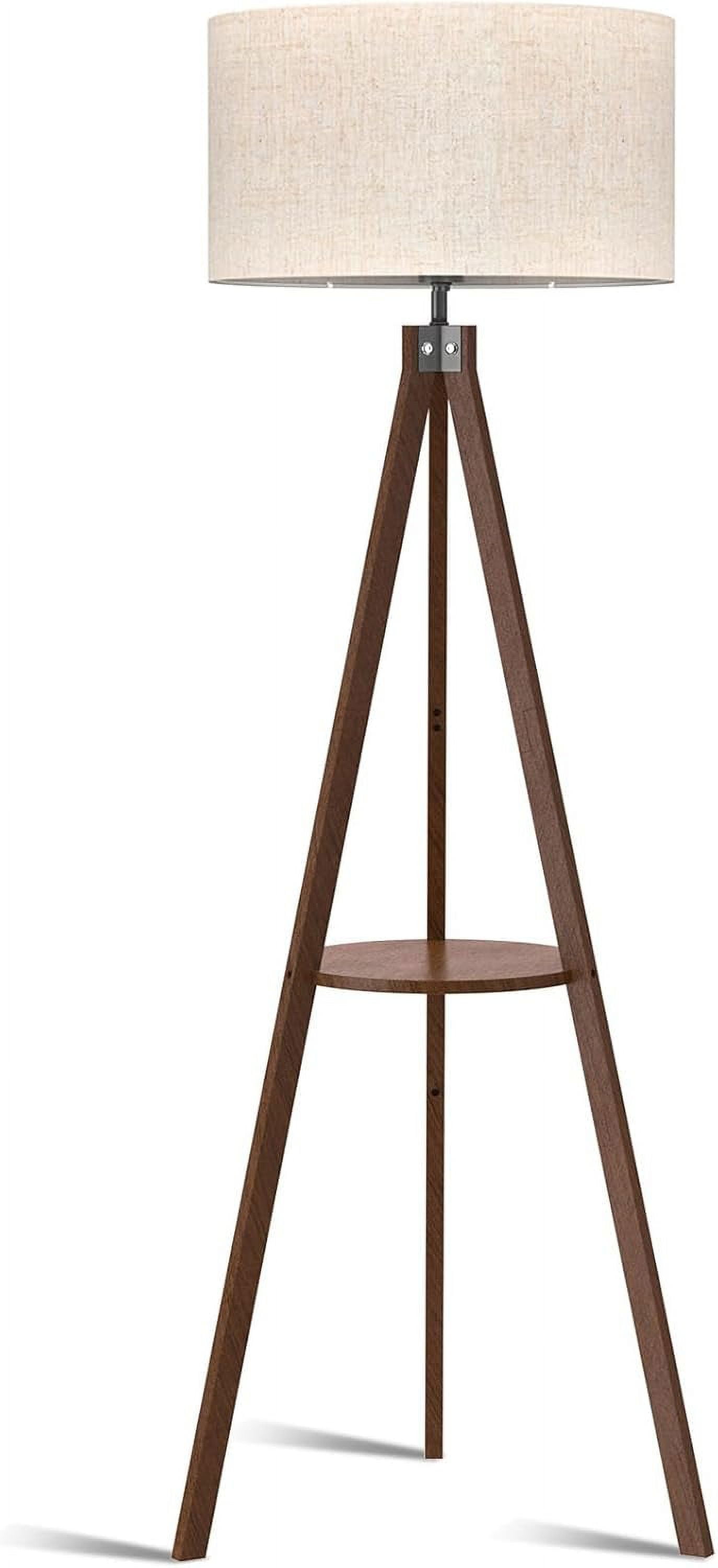 Floor Lamp With Shelves Palms Paradise Sunny Wide Beach White Sand Turquoise Sea Tropical Standing Tall Lamp USB Ports & Power Outlet Modern Corner Lamp Nightstand Light For Living Room Bedroom