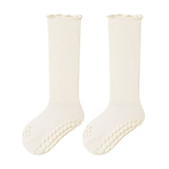 Mid Crew Socks Boy Toddler Kids Knee High Socks Girl Boy Non Slip Socks Floor Stockings Hollow Socks Boy Beige 0-6M