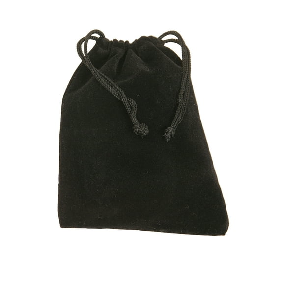 Mid-East Velvet Bag with draw string, Black