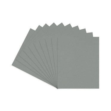 Mid Grey Acid Free 8x10 Backing Board - Uncut Photo Mat Board - 10 Sheets