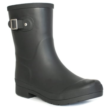 original short adjustable back gloss waterproof rain boot