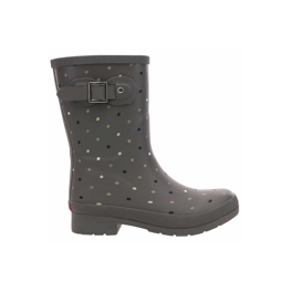 Chooka Women s Waterproof Faux Fur Lined Rubber Rain Boot Black 6 Walmart