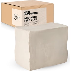 Mid High Fire White Stoneware Clay | Cone 6-10 | Versatile for Wheel Throwing, Hand Building, Sculpting | Suitable for All Skill Levels. 25 lbs