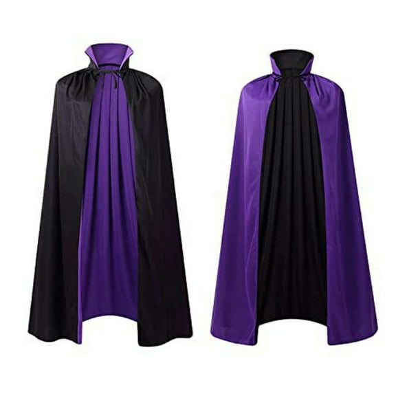 Mid Length Fashionable And Casual Halloween Cape With Dual Color Standing Collar For Men And Women's Cape