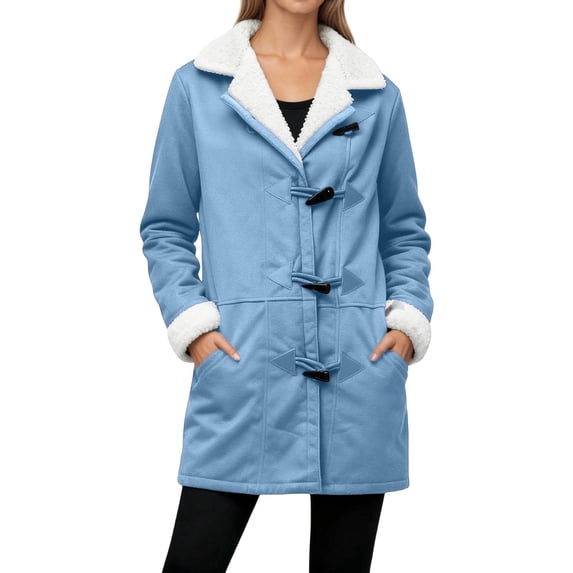 Mid Length Jacket For Women Soft Outerwear Cozy Lined Winter Coat Warm Thick Casual Fashion Loose Fit Comfortable Daily Wear