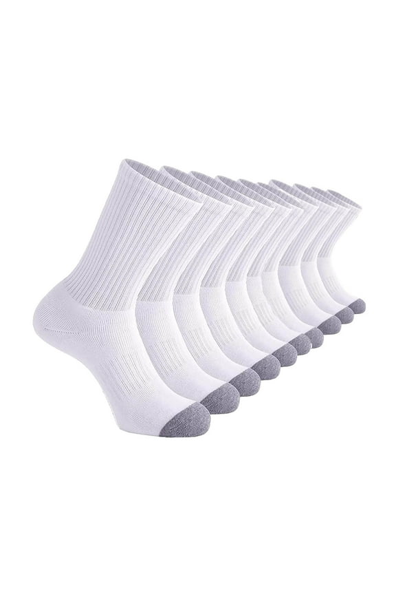 Mid Length Socks for Men Pack of 5 Breathable and Comfortable Moisture Wicking Crew Socks for Casual Athletic Running