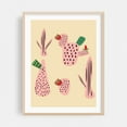 thumbnail image 1 of Mid Mod Cactus  - Illustration Cactus Abstract Boho Minimalist Desert Pattern Modern Art Oak Framed Wall Art Print 8 x 10 inches, 1 of 1