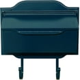 thumbnail image 1 of Mid-Modern Asbury Horizontal Blue Wall-Mounted Mailbox, 1 of 5