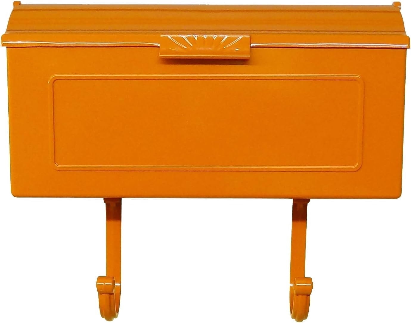 Nash Mid Modern Horizontal Orange Wall-Mounted Mailbox