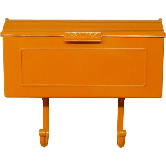 Mid Modern Nash Orange Horizontal Wall-Mounted Mailbox