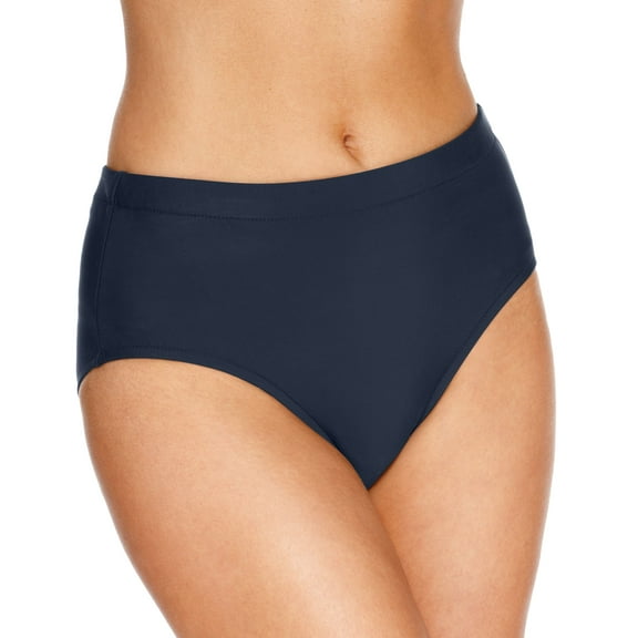 Mid-Rise Bikini Bottoms Navy Blue 8