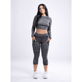 thumbnail image 1 of Mid-Rise Capri Fitness Leggings with Side Pockets, 1 of 29