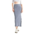 thumbnail image 1 of Mid Rise Elastic Waist Basic Midi Skirt, 1 of 7