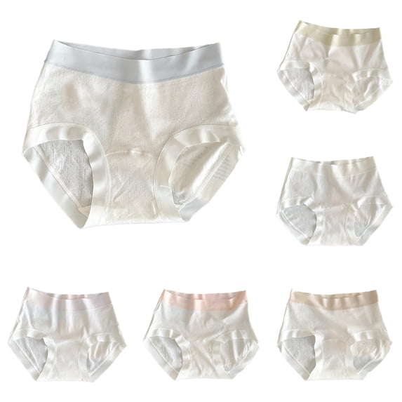 Mid Rise Panties With Extended Gusset And Contrast Waistband For Comfort Hygiene Women Casual Tee Everyday Underwear, M, Sky Blue