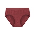 thumbnail image 1 of Mid Rise Panties for Women, Classic Brief or Bikini Cut for Plus Sizes, Soft Waistband & Full Coverage for Day-Long Comfort & Value Pack. Deep Red M, 1 of 3