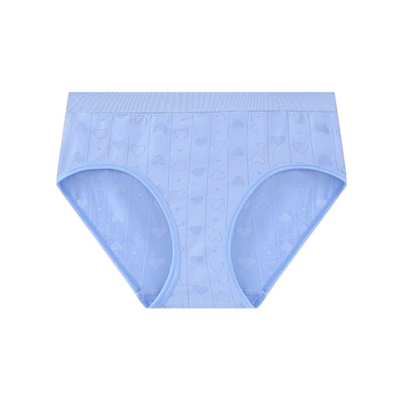 Mid Rise Panties for Women, Classic Brief or Bikini Cut for Plus Sizes, Soft Waistband & Full Coverage for Day-Long Comfort & Value Pack. Sky Blue S