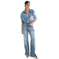 thumbnail image 1 of Mid Rise Side Slit Straight Leg Jeans, 1 of 5