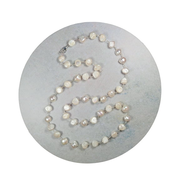 MGR! My Gems Rock Multi-Shape Off-White Cultured Freshwater Pearl Necklace