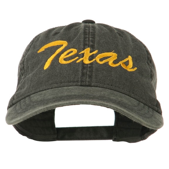 Mid State Texas Embroidered Washed Cap - Black OSFM