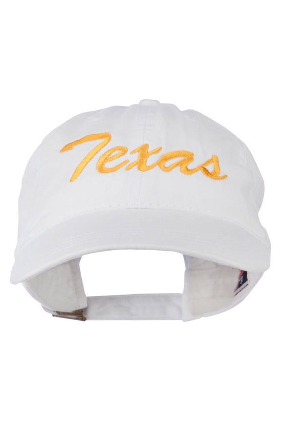 Mid State Texas Embroidered Washed Cap - White OSFM