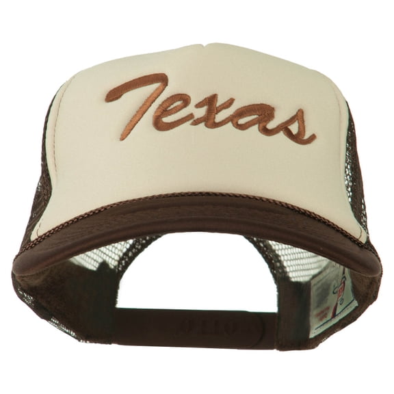 Mid States Texas Embroidered Foam Mesh Back Cap - Brown Tan OSFM