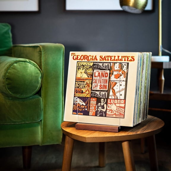 Mid- Style Vinyl Record Holder - 60-70 LP Capacity, No Sliding Design, Easy to Use