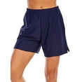 thumbnail image 1 of Mid-Ten M-4XL Plus Size Women Swim Bottoms Swimsuit Boyshorts Swim Boxer Shorts Bikini Bottoms Board Shorts Ladies Swimwear Beachwear Swimming Bathing Suit Quick Dry Side Slit, 1 of 4