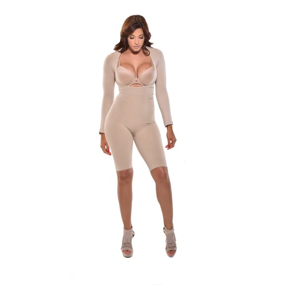 Mid-Thigh Arm control Bodysuit. Body Shaper,Arm Shapewear