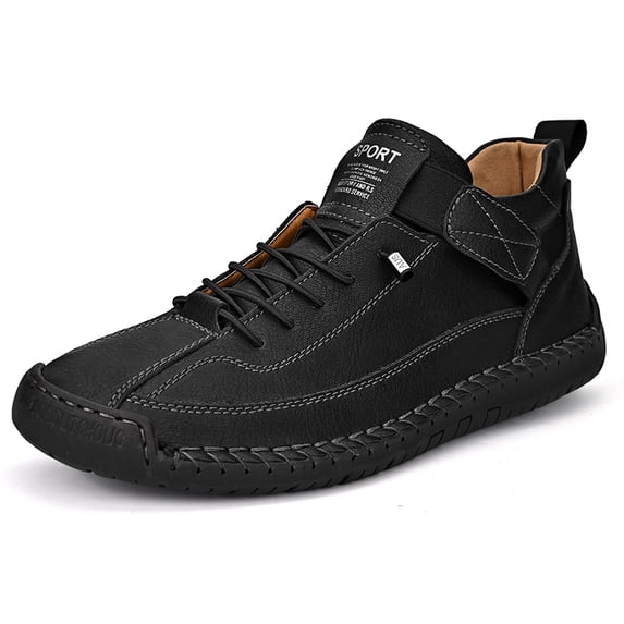 Mid-Top Hand-Stitched Casual Sneakers