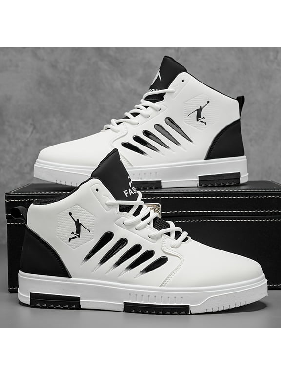 Mid-Top Men's Versatile Sports Casual Sneakers, Comfortable and Trendy Platform Outdoor Running Skate Shoes