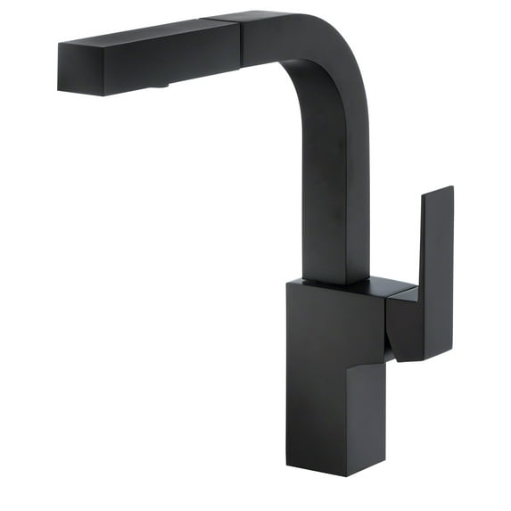 Mid-Town Trim Line 1H Pull-Out Kitchen Faucet w/ SnapBack Retraction 1.75gpm Satin Black