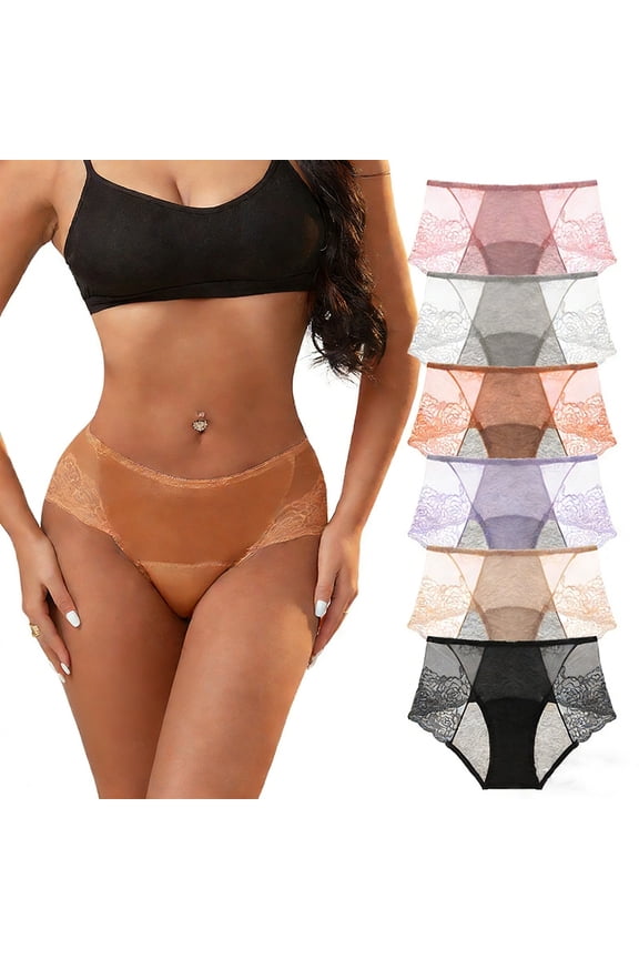 Mid-Waist Period Underwear for Women, Plus Size Menstrual Panties with Extended Leak-Proof Lining, Breathable Cotton Hygiene Briefs for Heavy Flow Black M
